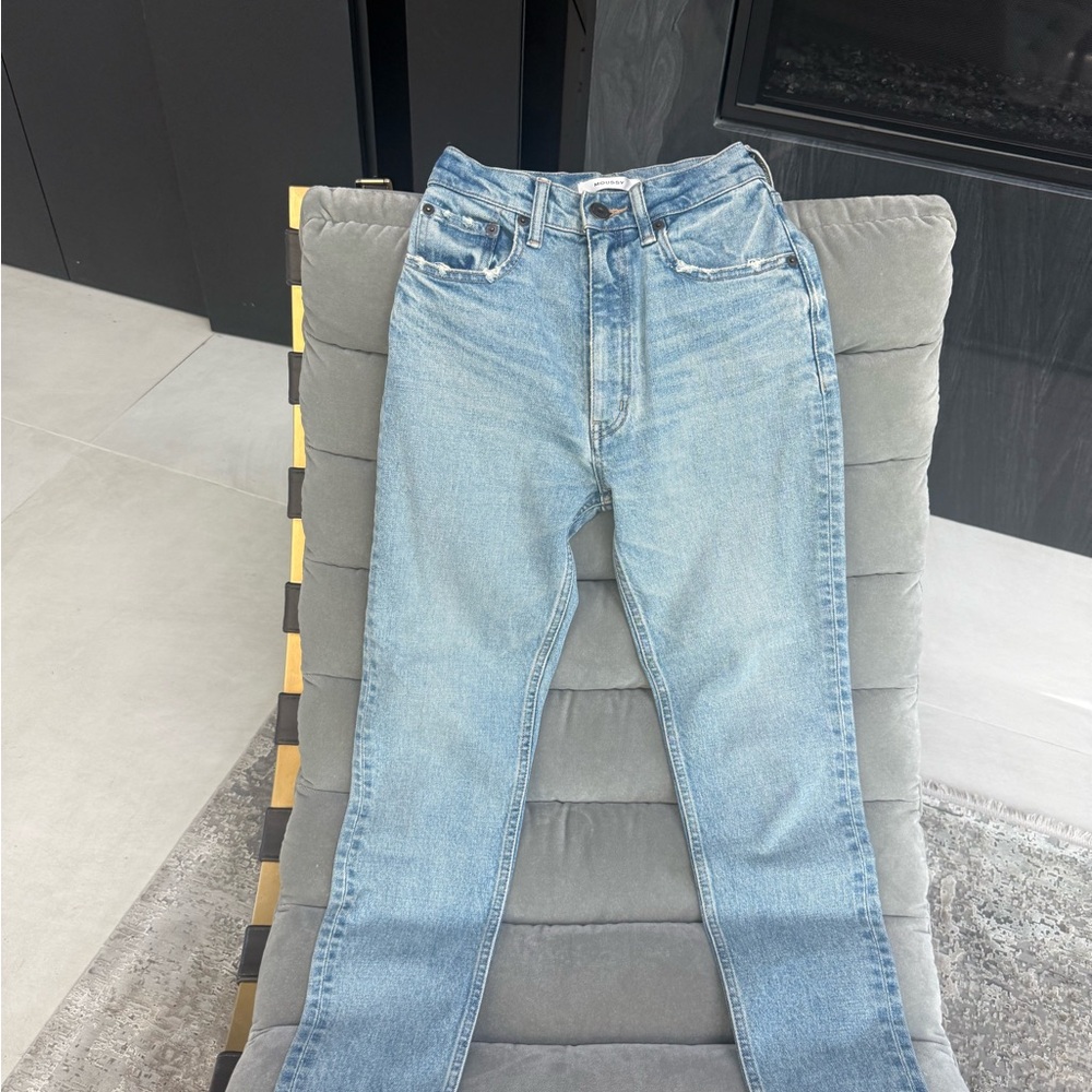 Moussy Light Blue High-Rise Straight Jeans